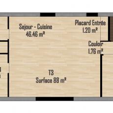 Nos Modeles Kit Eco - T3 88 m2 - 4 Pentes SARL DOMUS ECOLOGIA Construction